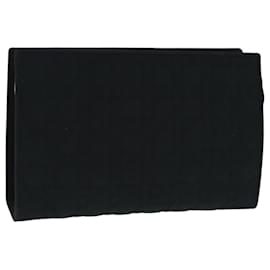 Christian Dior-Christian Dior Canage Pouch Nylon Black Gold Auth ep5643-Black,Golden