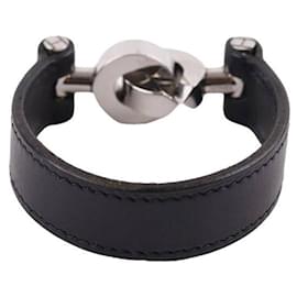 Hermès-Leather bracelet-Black