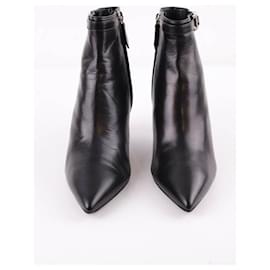 Hermès-Leather boots-Black