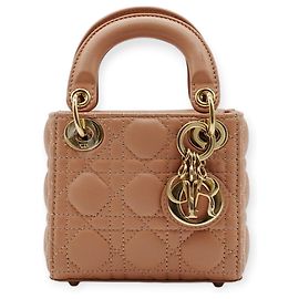 Bolsa de ombro Lady Dior Micro rosa Rosa