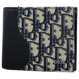Christian Dior-Christian Dior Trotter Bi-Fold Wallet-Black,Navy blue