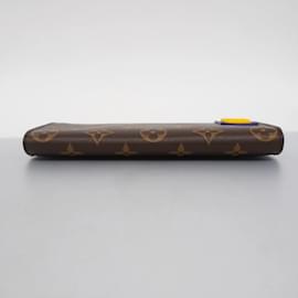 Louis Vuitton-Louis Vuitton Long Wallet Monogram Portefeuille Brazza NM M80523-Brown