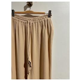 Fendi-FENDI Trousers T.IT 44 Silk-Beige