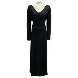 Das schwarze Clivia Langarmkleid mit Milano-Stich von The Row Schwarz