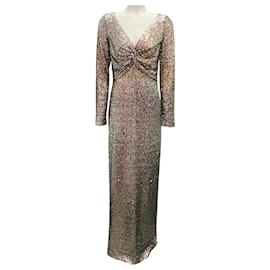 Autre Marque-St. John Metallic Fall 2023 Sequined Gown / Formal Dress-Metallic