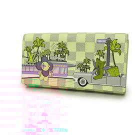 Louis Vuitton-Louis Vuitton Long Wallet Damier Azur-White