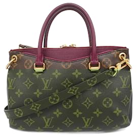 Louis Vuitton-Louis Vuitton Monogram Pallas BB Handbag-Brown,Dark red