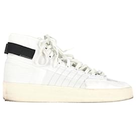 Autre Marque- Adidas Nizza Parley High-Top Sneakers in White Polyester-White