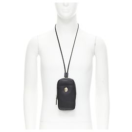 nuova borsa a tracolla in pelle nera con divisione in oro e argento Demi Medusa VERSACE Clash Nero