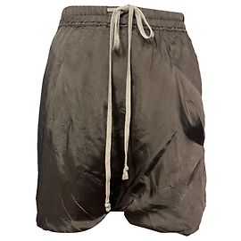 Bermuda com cordão Rick Owens Cyclops S/S16 em cetim bege Bege