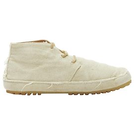 Maison Martin Margiela Botas espadrilles de lona bege e couro com cadarço Maison Margiela Eu39 Marrom Bege