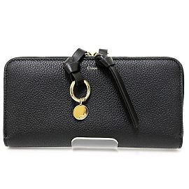 Portafoglio in pelle di vitello nero Chloé Nero