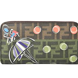 Fendi-Fendi Long Wallet with Zucca Pattern-Multiple colors