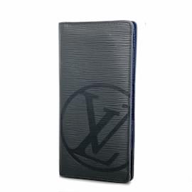 Louis Vuitton-Louis Vuitton Long Wallet Epi Portefeuille Brazza M63511 Noir-Black