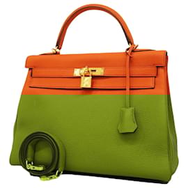 Hermès-Hermes Kelly 32 Handbag in Togo Terre Bateau-Other