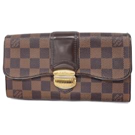 Louis Vuitton-Louis Vuitton Long Wallet Damier Portefeuille Sistina N61747 Ebene-Damier ebene