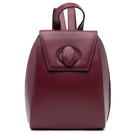 Roter Must de Cartier Leder-Rucksack Rot Bordeaux