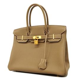 Hermès-Hermes Birkin 30 Handbag in Etoupe Gray-Taupe