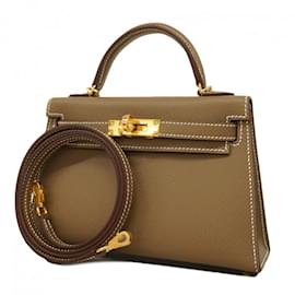 Hermès-Hermes Kelly 2 Handbag in Etoupe Gray-Taupe