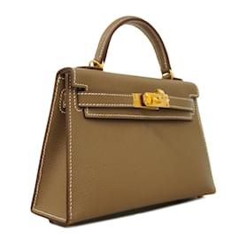 Hermès-Hermes Kelly 2 Handbag in Etoupe Gray-Taupe