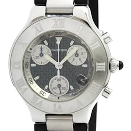 Cartier-Cartier Must 21 Chronoscaph Steel Quartz Men's Watch-Other
