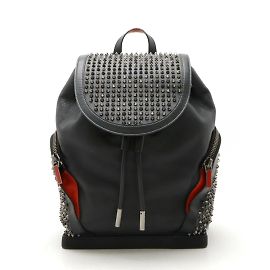 Mochila Explorer Funk Spike Studs de Christian Louboutin Negro Roja