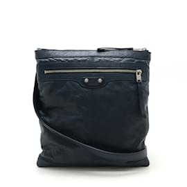 Balenciaga-Balenciaga Neo Sketch Shoulder Bag-Black,Blue,Navy blue
