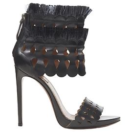 Alaïa Stivaletto con piattaforma e lacci Alaia Nero