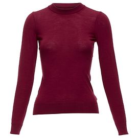 Alaïa Suéter de cuello redondo de lana virgen rojo oscuro de Alaia Roja