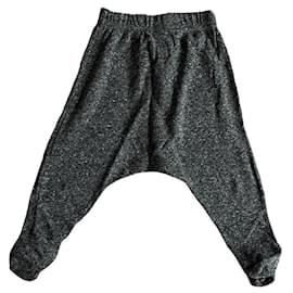 Autre Marque-Nununu letter footed baby pants-Dark grey