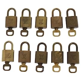 Louis Vuitton-LOUIS VUITTON Padlock 10set metal Gold Tone LV Auth 89069-Other