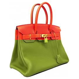Hermès-Hermes Birkin 30 Handbag in Bougainvillier-Other