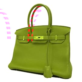 Hermès-Hermes Birkin 30 Handbag in Togo Rouge Pivoine-Other