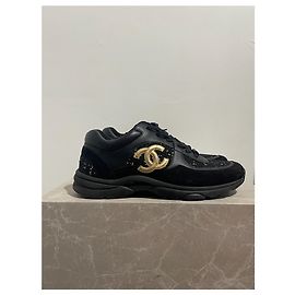 CHANEL Trainers T.EU 45 Leather Black