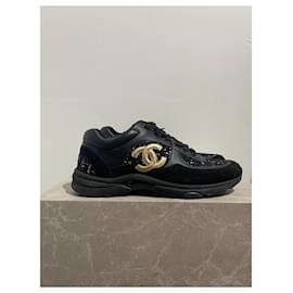 Chanel-CHANEL Trainers T.EU 45 Leather-Black