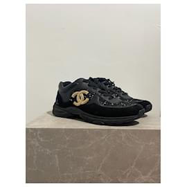 Chanel-CHANEL Trainers T.EU 45 Leather-Black