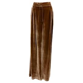 Ulla Johnson-Ulla Johnson Mica Flared Velvet Veronica Pants-Brown