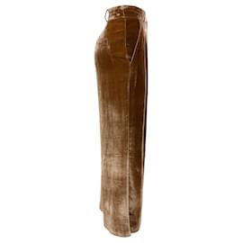 Ulla Johnson-Ulla Johnson Mica Flared Velvet Veronica Pants-Brown