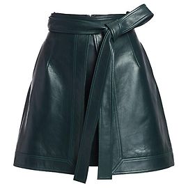 Oscar de la Renta Falda mini A con ventilación frontal Verde
