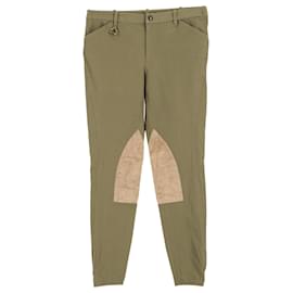 Ralph Lauren-Ralph Lauren Slim-Fit Jodhpur Pants in Olive Green Cotton-Green,Olive green