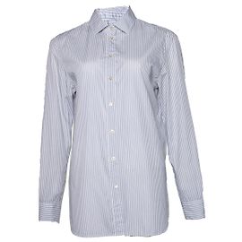 Camicia a righe Saint Laurent Blu