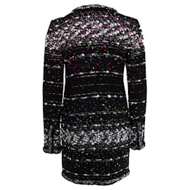 Chanel-black boucle coat with multi-colored weave-Other