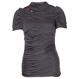 Louis Vuitton-Wrinkled grey top-Grey