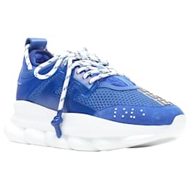 Versace- VERSACE Chain Reaction chunky sneaker  -Blue
