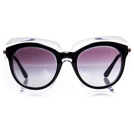 Dolce & Gabbana Dolce&Gabbana Oversized Black on transparent sunglasses Black