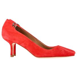 Décolleté a punta Tory Burch in suede rosso Rosso