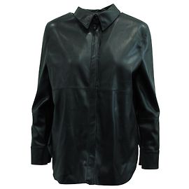 Nanushka Kunstlederjacke aus schwarzem Polyester Schwarz