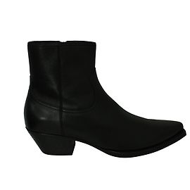 Botas Lukas 40mm em couro preto da Saint Laurent Preto
