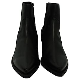 Saint Laurent-Saint Laurent 40mm Lukas Boots in Black Leather-Black