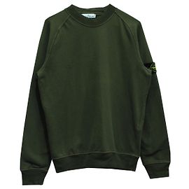 Sudadera Stone Island en jersey de algodón verde caqui Verde Caqui